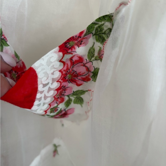 Vintage Handmade Valentines Apron Hearts and Flowers - Picture 5 of 7